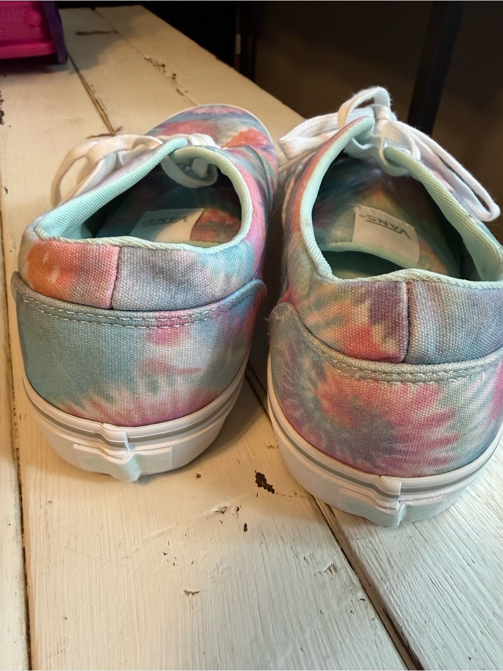 Vans Pastel Tie-dye Low Top Sneakers Women's Size 9.5 - Picture 4 of 13